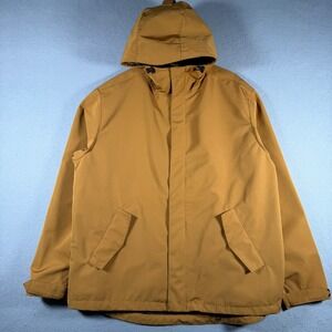 Line of Trade Mens Hooded Windbreaker Jacket Mustard Tan 2XL 14677